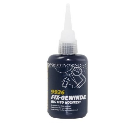 MANNOL 9926 - Fixace závitů - Vysoce pevné lepidlo na závitové spoje - 50ml