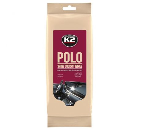 K2 POLO SHINE - COCKPIT WIPES - Utěrky na cockpit a plasty - LESKLÉ - 24ks