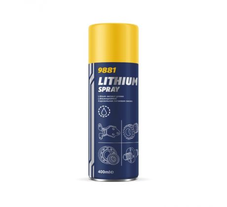 MANNOL 9881 LITHIUM SPRAY 400ml - sprej s lithiem 