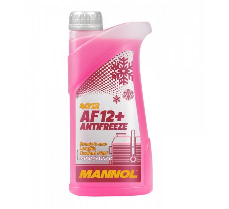 MANNOL 4012 AF12+ ANTIFREEZE 1L - Nemrznoucí směs - ČERVENÁ