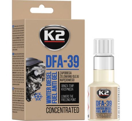 K2 DFA 39 50 ml - prevence tuhnutí parafínu v naftě do teploty -39 ° C