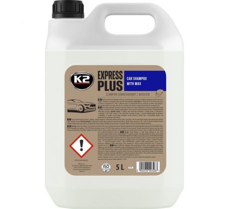 K2 EXPRESS PLUS 5l - autošampon s voskem bílý